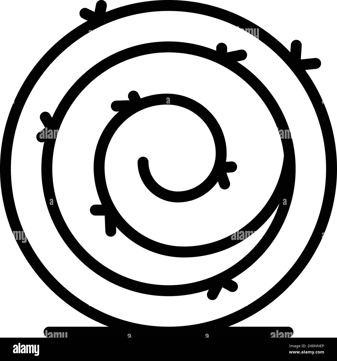 Vecteur de contour de l'icône de balle de ferme.Paille de foin.Pile de blé Illustration de Vecteur
