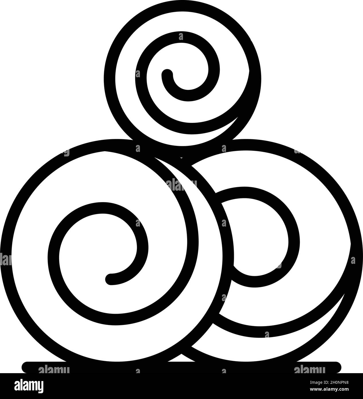 Vecteur de contour de l'icône de balle de récolte.Paille de foin.Pile d'herbe Illustration de Vecteur