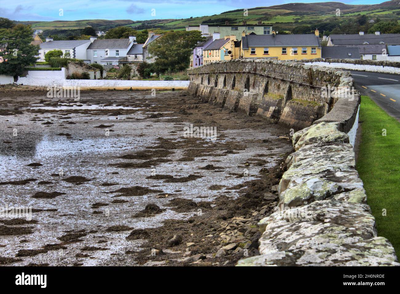 Marée basse dans l'île d'Achill, Irlande Banque D'Images