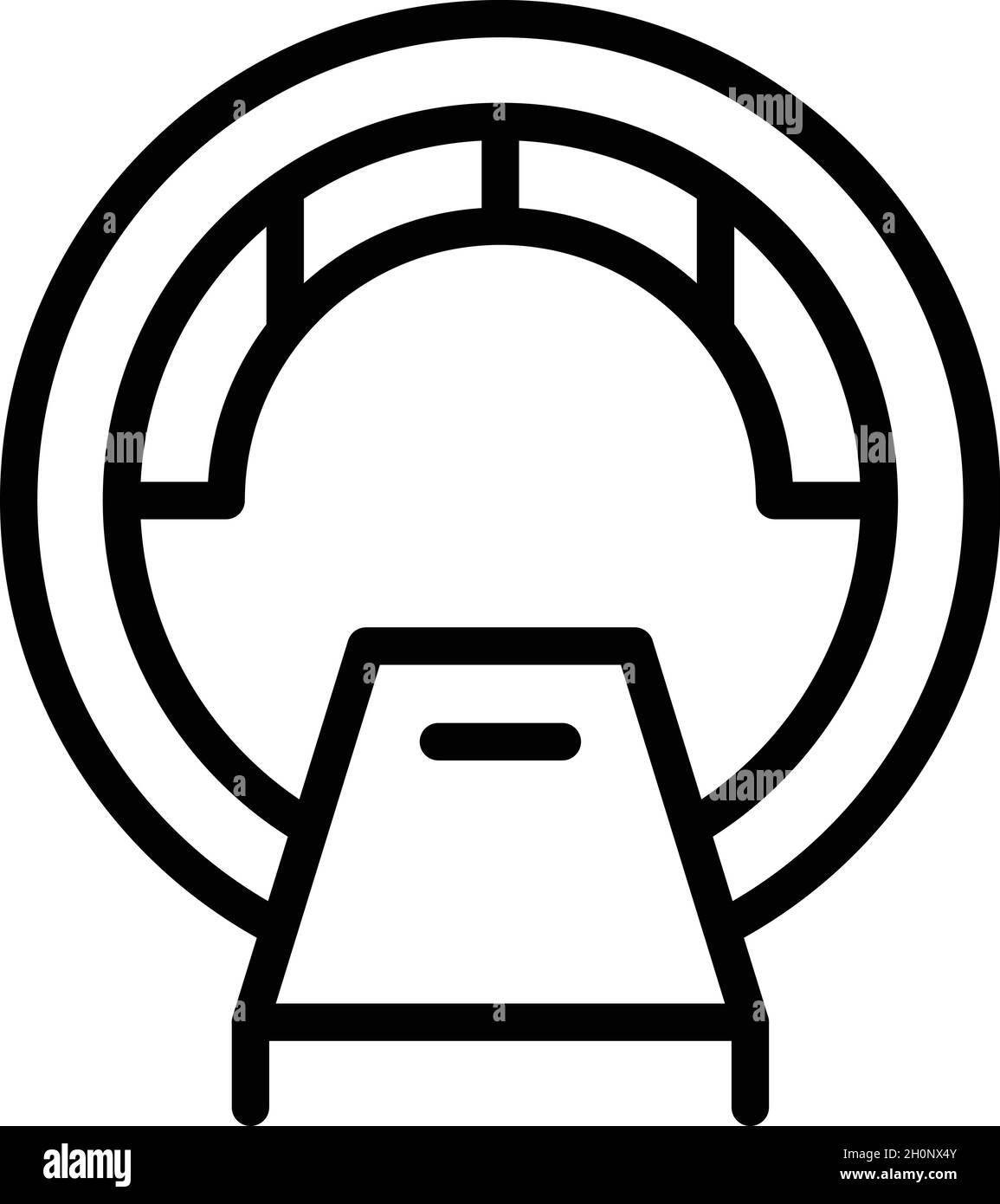 Vecteur de contour de l'icône de l'équipement d'irm clinique.Machine médicale.Santé coffre Illustration de Vecteur