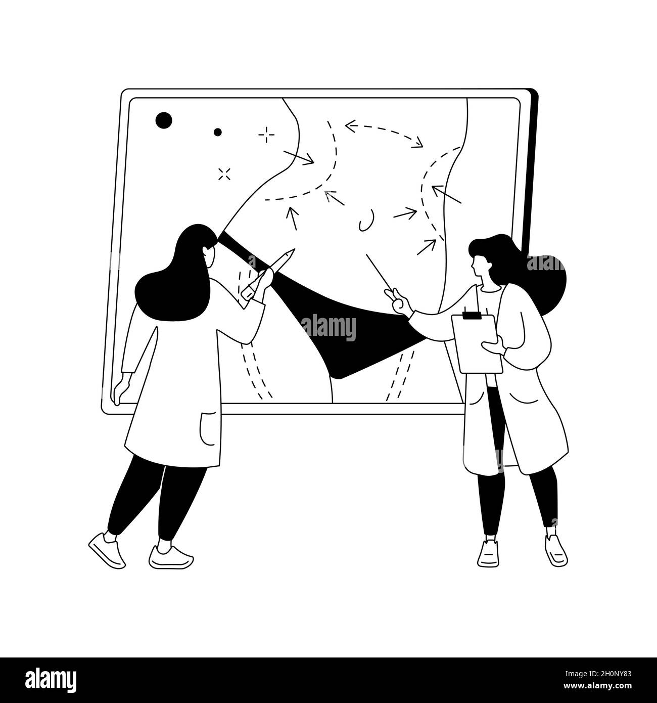 Illustration vectorielle abstraite de contour de corps. Illustration de Vecteur