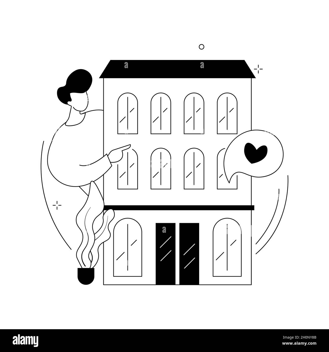 Illustration vectorielle de concept abstrait condominium. Illustration de Vecteur