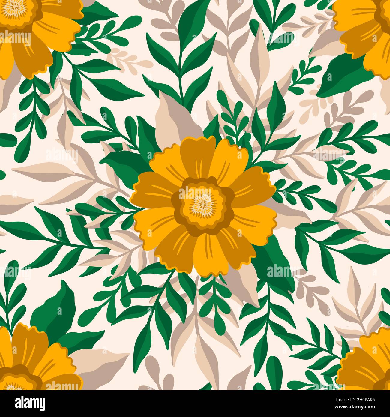 Motif fleuri sans couture.élégant motif floral.imprimé botanique. Imprimé mode. Illustration de Vecteur