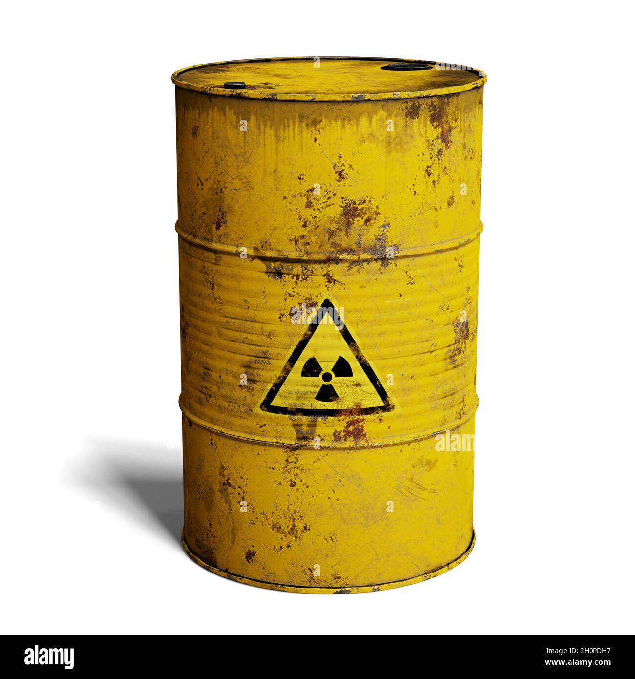 D chets Radioactifs Dans Un Baril Rouill Isol s Avec Ombre Sur Fond d-chets-radioactifs-dans-un-baril-rouill-isol-s-avec-ombre-sur-fond