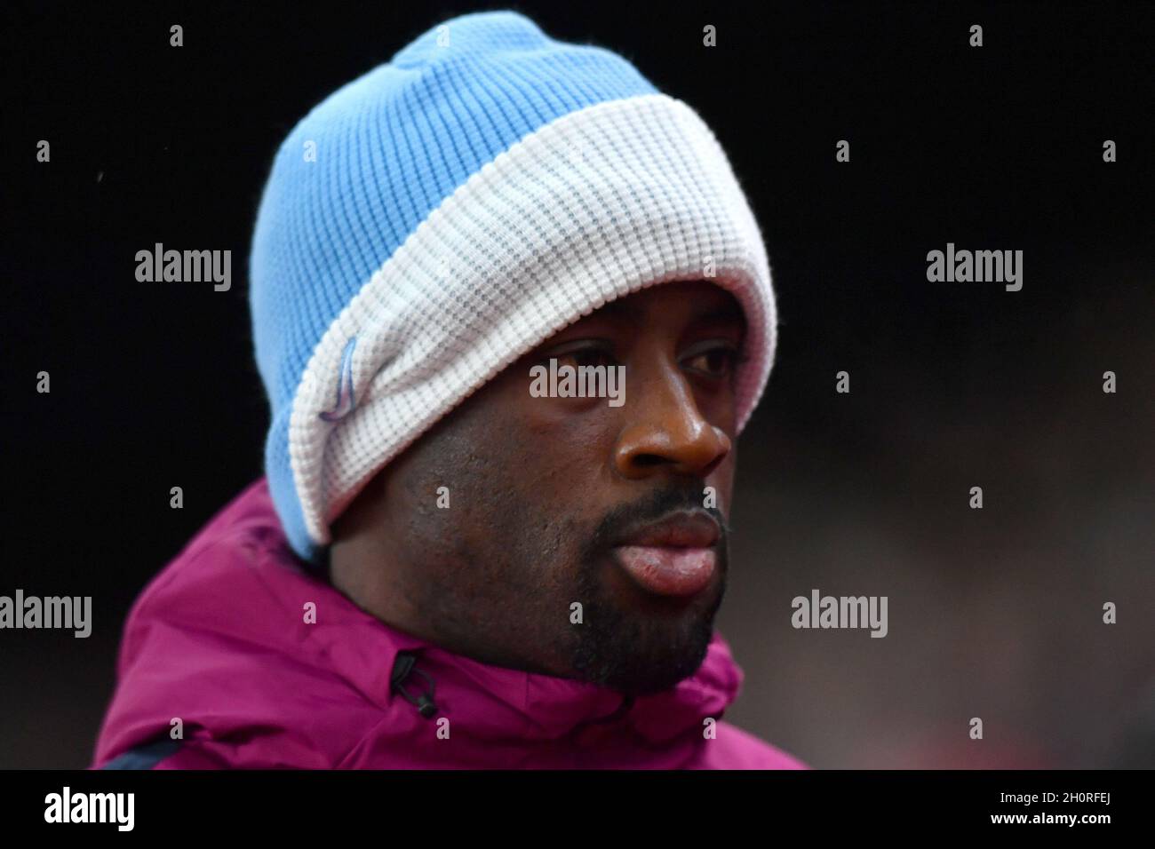 Yaya Touré a Manchester City Banque D'Images