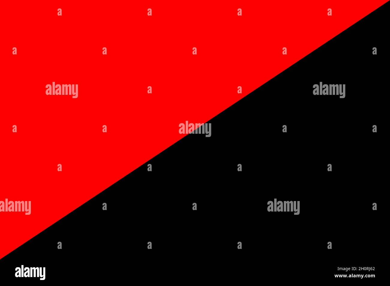 Vue de dessus du drapeau de l'anarchisme.Symbole d'anarchisme. Pas de mât, Plan design, mise en page.Arrière-plan drapeau Banque D'Images