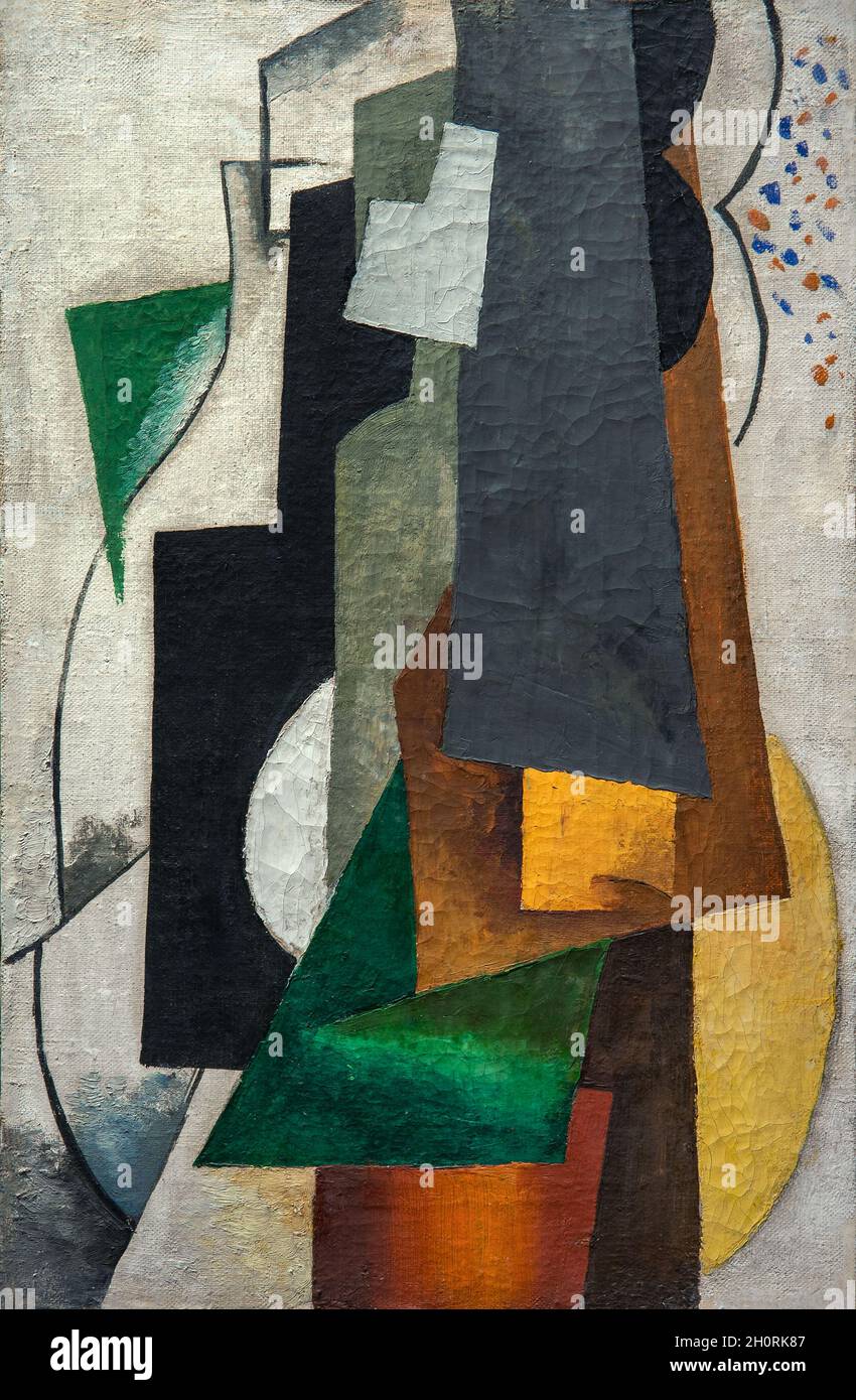 Art, art russe, Ljubov' Sergeevna Popova, 1889 – 1924, titre de l'œuvre, architecture pittoresque, 1916, huile sur toile, cm 51 x 33. Banque D'Images