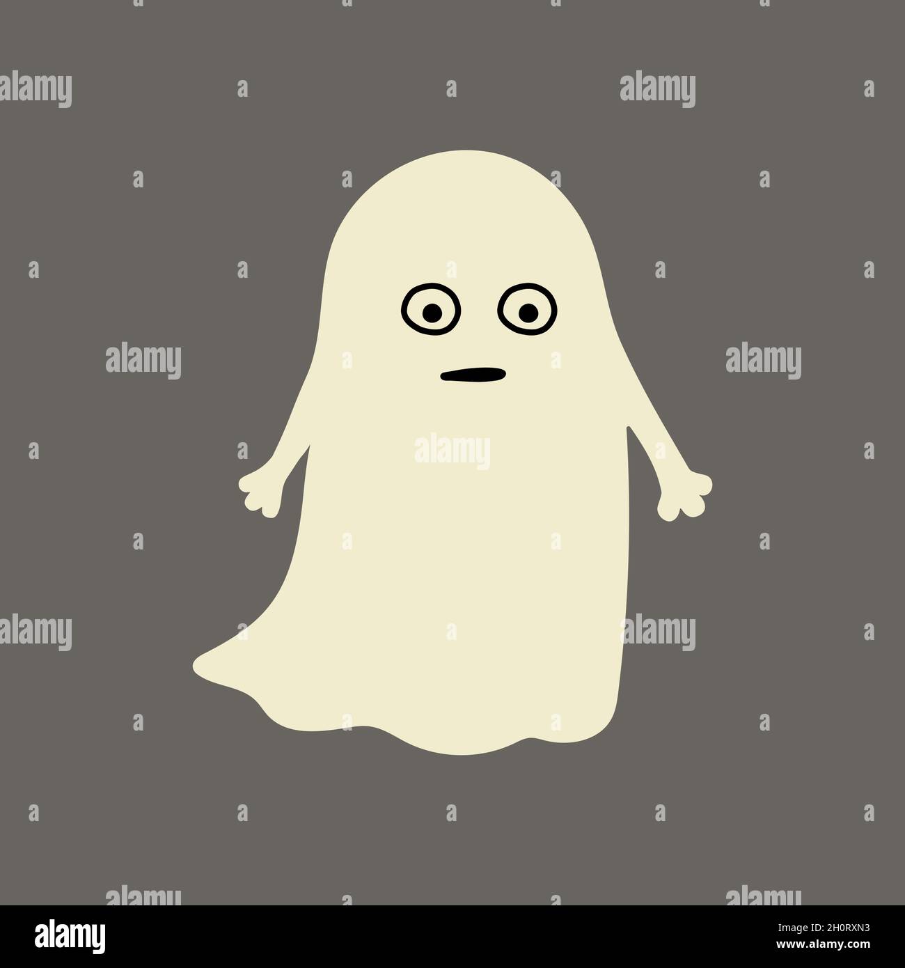 Joli motif fantôme et motif à motif de personnage plat Illustration de Vecteur