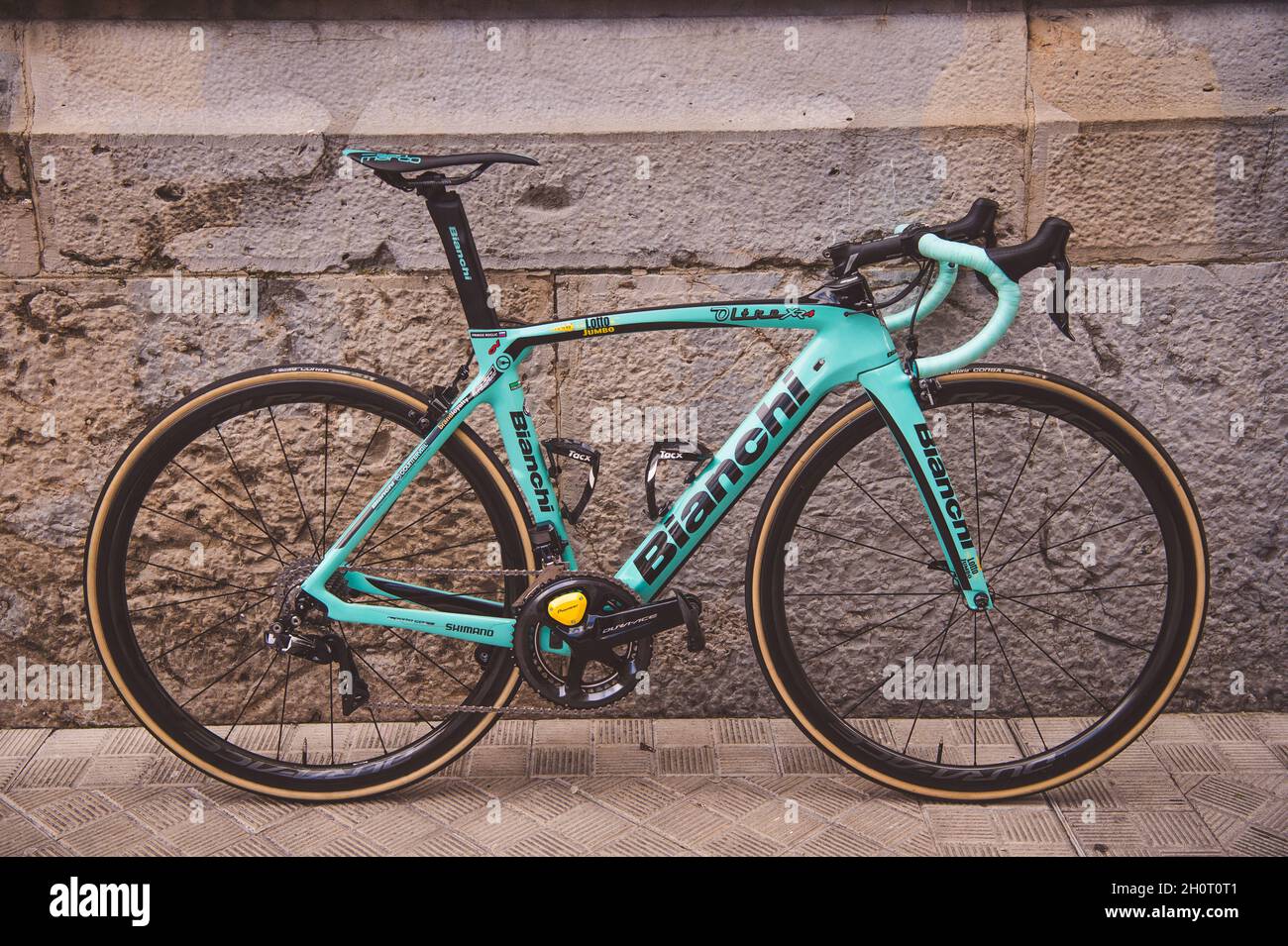 2017 Tour du pays Basque.Vélo Primoz Roglic.Bianchi. Banque D'Images