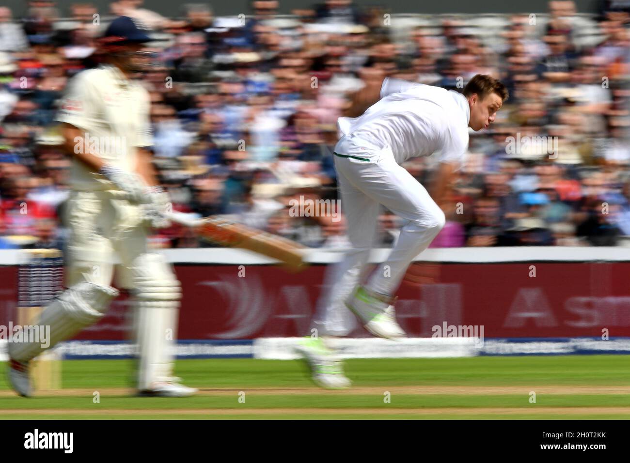 Le Morne Morkel d'Afrique du Sud s'est disputé pendant le quatrième Test Match investi entre l'Angleterre et l'Afrique du Sud au terrain de cricket d'Old Trafford, à Manchester. Banque D'Images