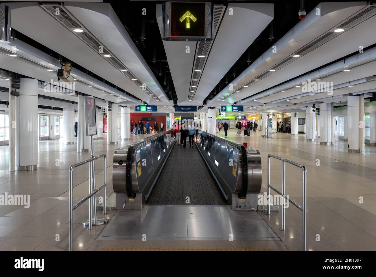 Lo Wu, Hong Kong - 05 février 2019 : le port Lo Wu (Luohu) est un point d'entrée entre la Chine continentale et Hong Kong, situé dans le district de Luohu Banque D'Images