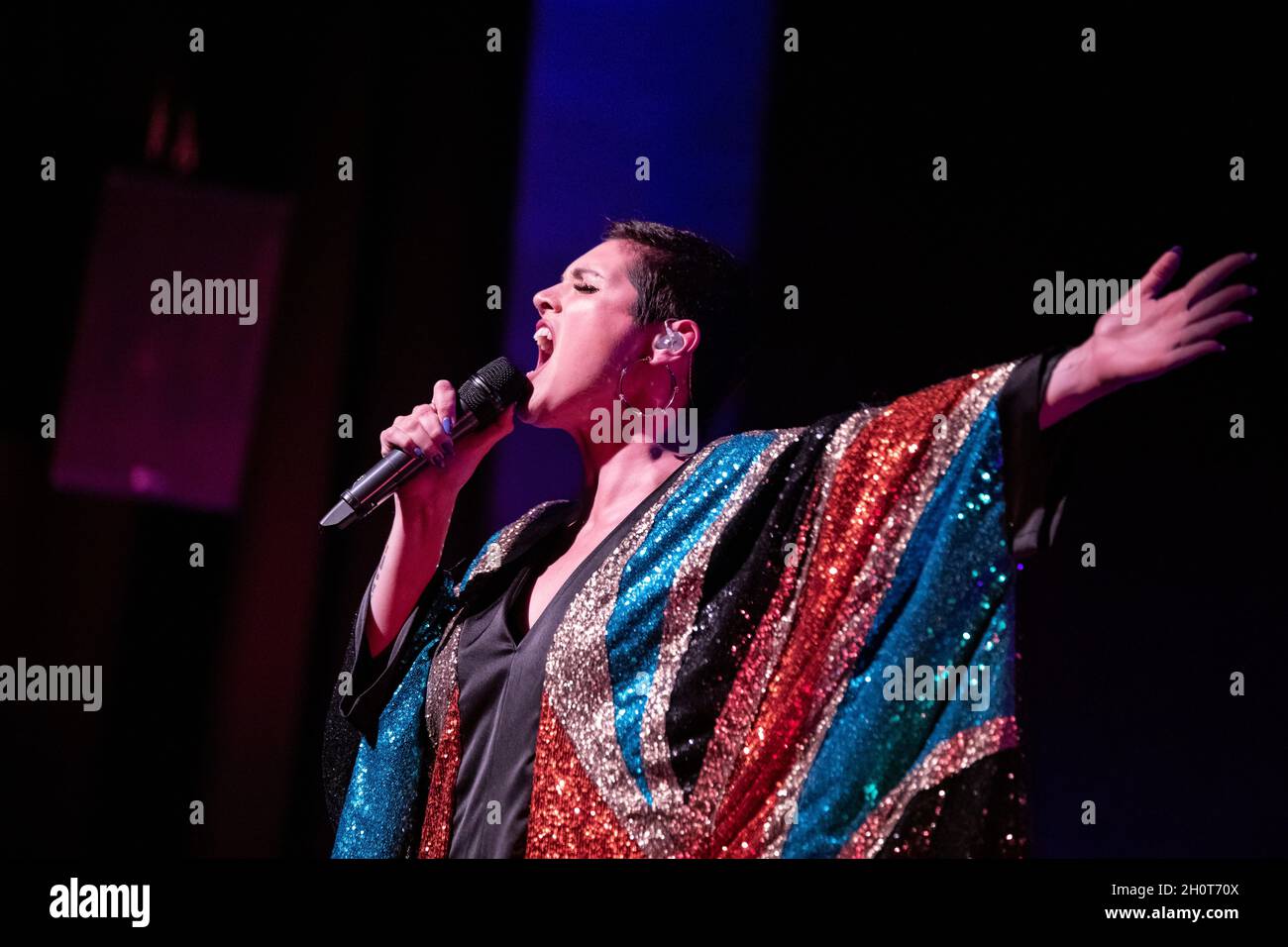 Barcelone, Espagne.2021.09.30. Concert de Fabia Rebordao Singer à Sala BARTS.Photographe: Aitor Rodero. Banque D'Images