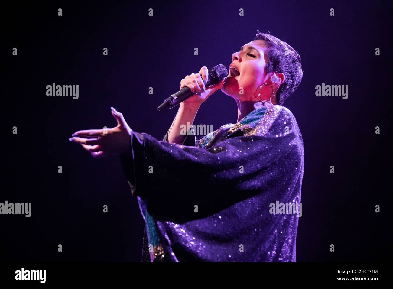 Barcelone, Espagne.2021.09.30. Concert de Fabia Rebordao Singer à Sala BARTS.Photographe: Aitor Rodero. Banque D'Images