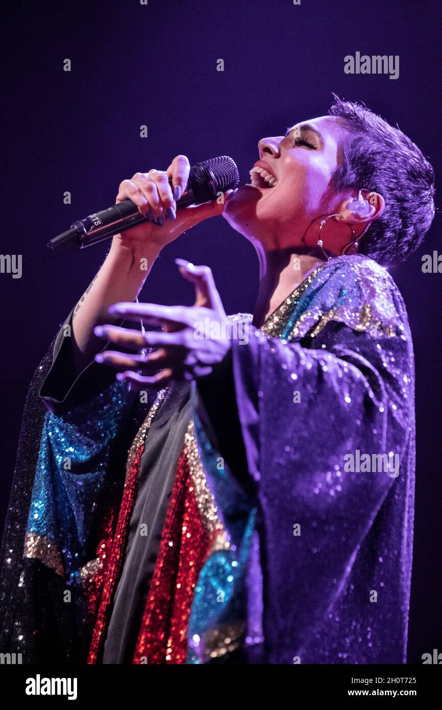 Barcelone, Espagne.2021.09.30. Concert de Fabia Rebordao Singer à Sala BARTS.Photographe: Aitor Rodero. Banque D'Images