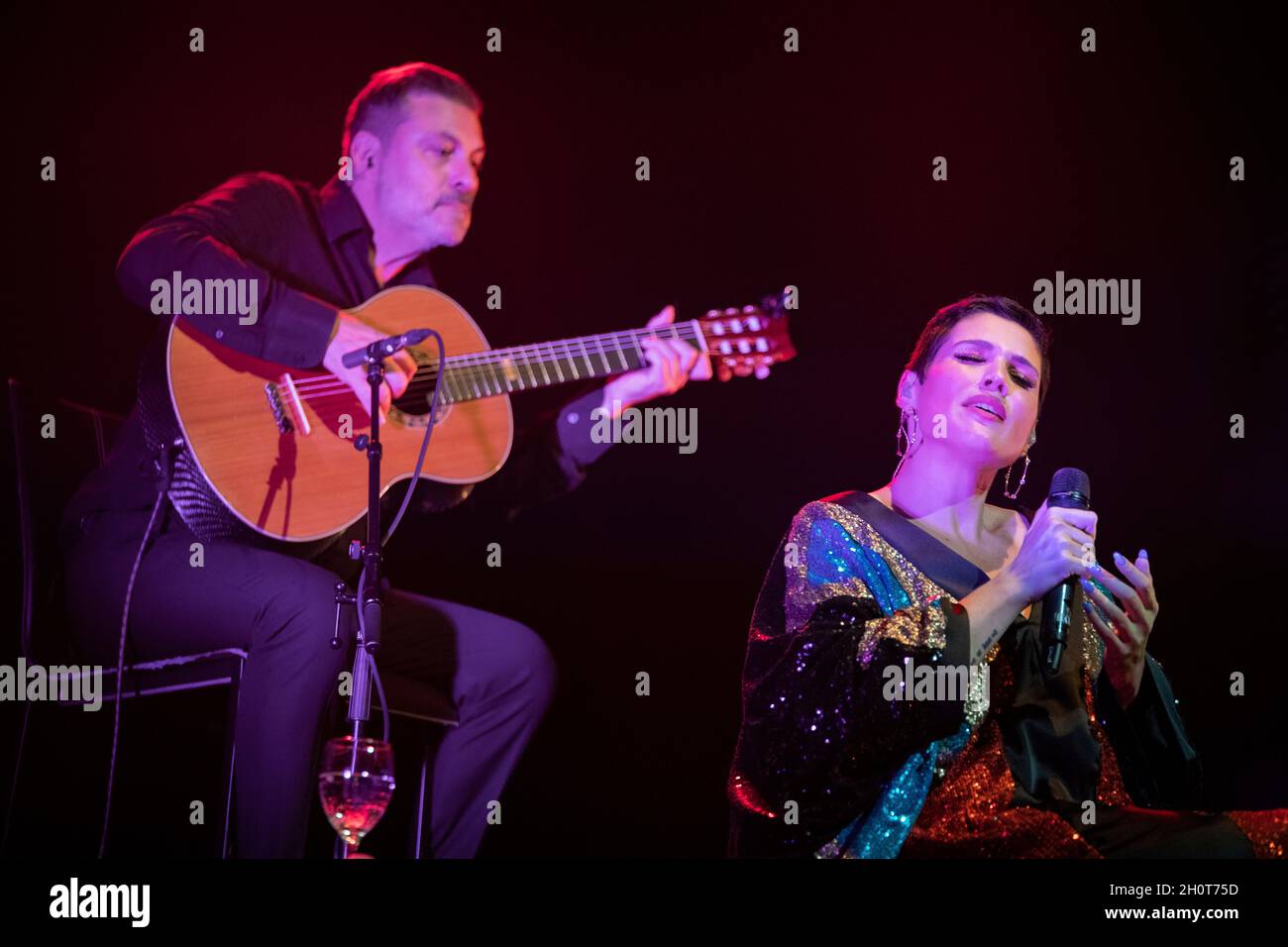 Barcelone, Espagne.2021.09.30. Concert de Fabia Rebordao Singer à Sala BARTS.Photographe: Aitor Rodero. Banque D'Images