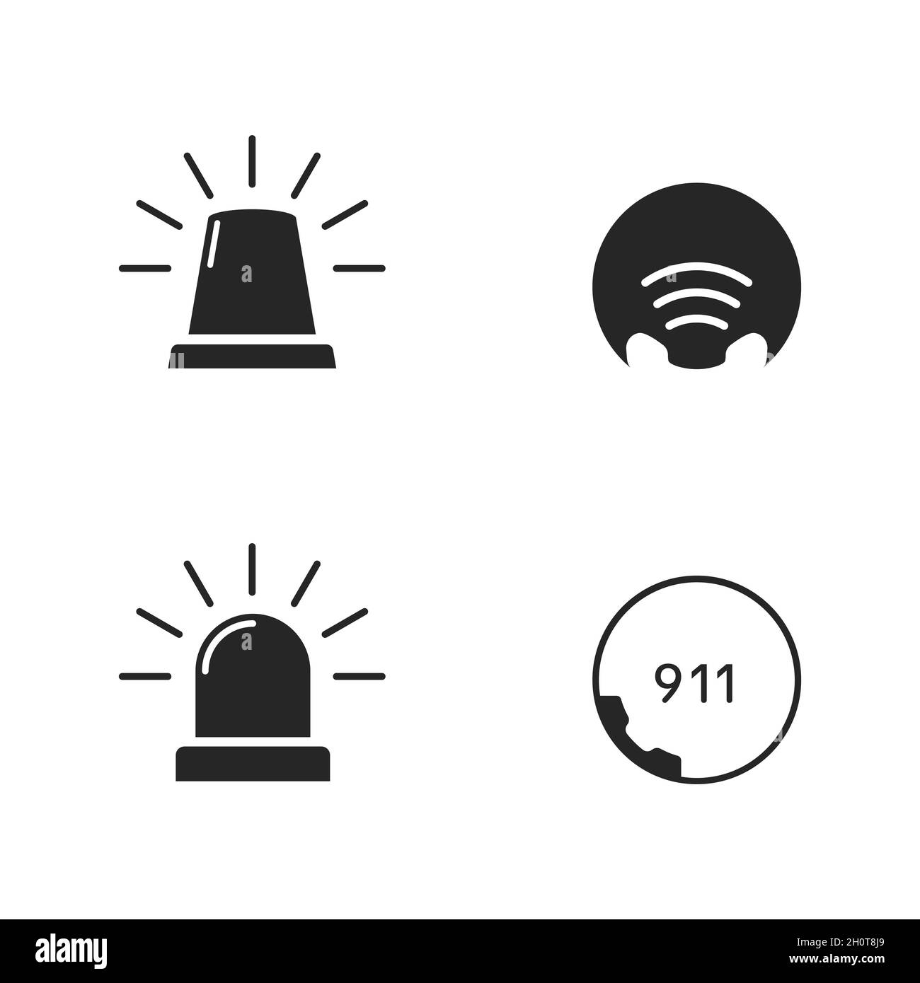 911 modèle d'illustration de la conception de l'icône du vecteur d'urgence Banque D'Images