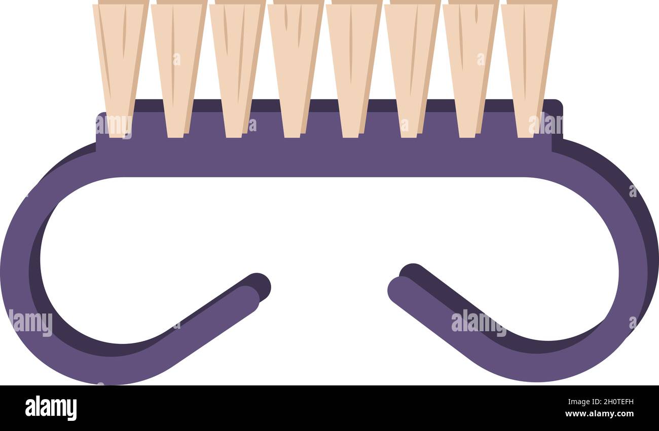 Icône brosse à ongles.Outil de manucure.Prendre soin de la santé des mains et des ongles.Element pour un salon de beauté.Illustration vectorielle plate. Illustration de Vecteur