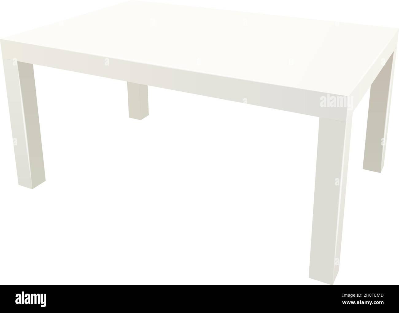 Tableau latéral rectangulaire blanc vectoriel Illustration réaliste, vue en perspective Illustration de Vecteur