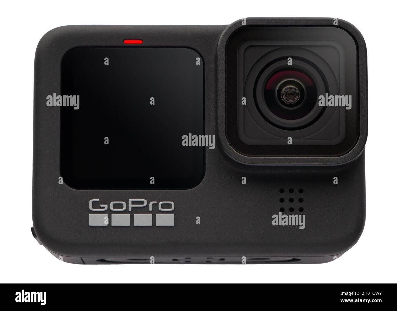 NEW YORK CITY, USA - 21 SEPTEMBRE 2021 : GoPro HERO 9 Noir isolé sur fond blanc. Banque D'Images
