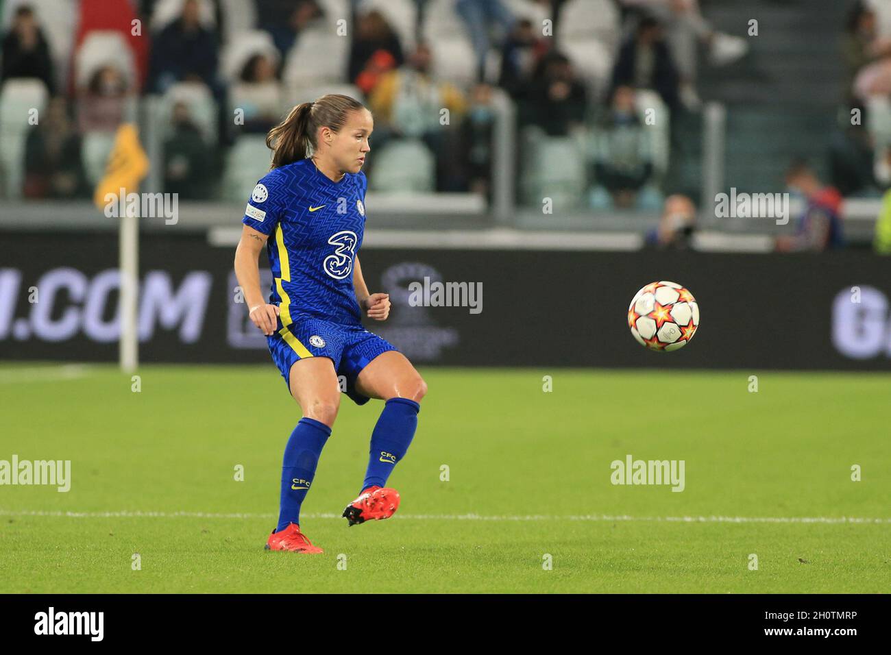 Turin, Italie.13 octobre 2021.Erin Cuthbert (Chelsea FC Women) pendant le Juventus FC contre Chelsea, UEFA Champions League Women's football Match à Turin, Italie, octobre 13 2021 crédit: Independent photo Agency/Alay Live News Banque D'Images