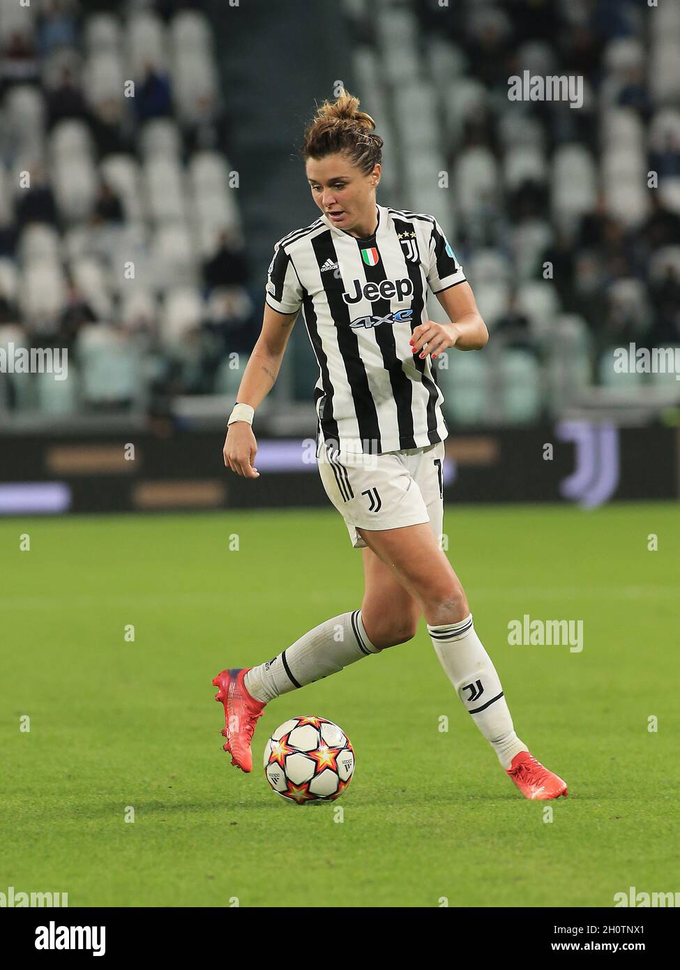 Turin, Italie.13 octobre 2021.Cristiana Girelli (Juventus FC Women) lors du Juventus FC contre Chelsea, match de football féminin de la Ligue des champions de l'UEFA à Turin, Italie, octobre 13 2021 crédit: Independent photo Agency/Alay Live News Banque D'Images