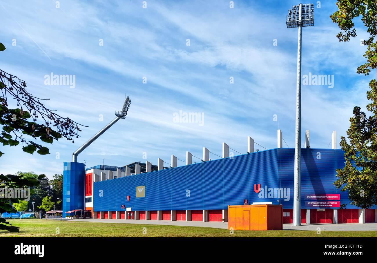 Pilsen, République Tchèque, 10-03-2021: La Doosan Arena, anciennement Stadion města Plzně (stade de la ville de Plzeň) est un stade polyvalent de Plzen Banque D'Images
