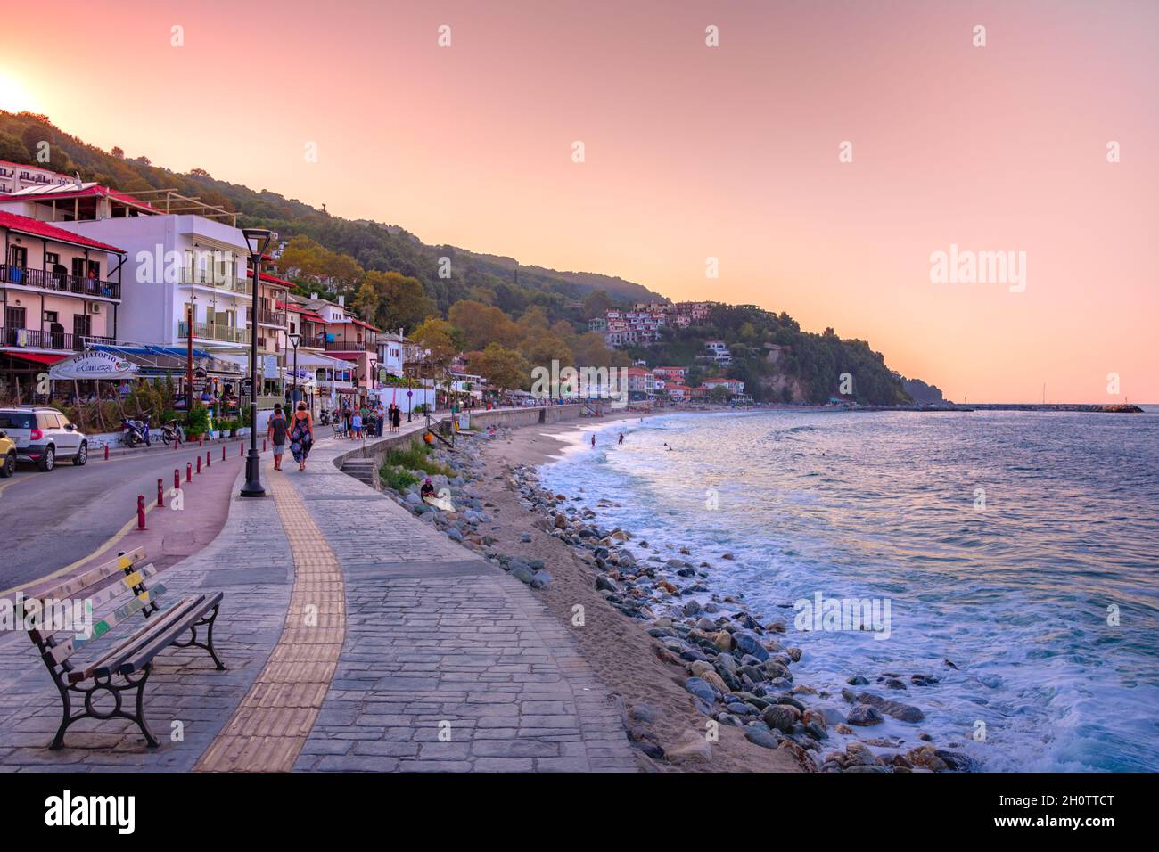 Célèbre village d'Agios Ioannis, Pélion, Grèce. Banque D'Images