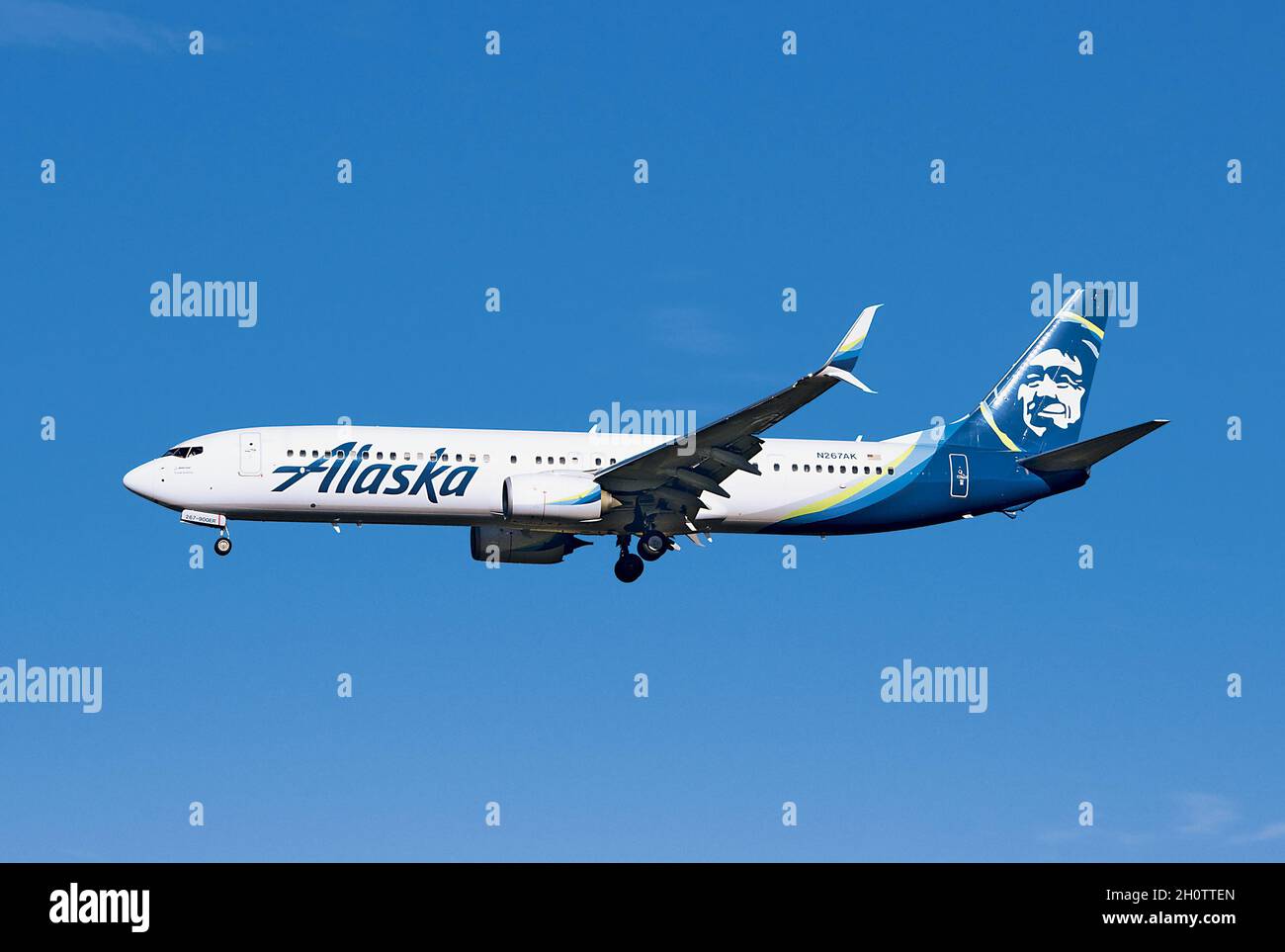 Alaska Airlines Boeing 737 MAX 900ER N267AK Jet Airplane Banque D'Images