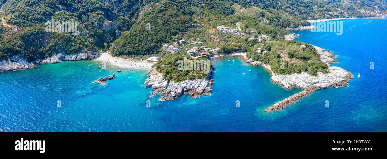 Célèbre plage de Damouchari, Pélion, Grèce. Banque D'Images