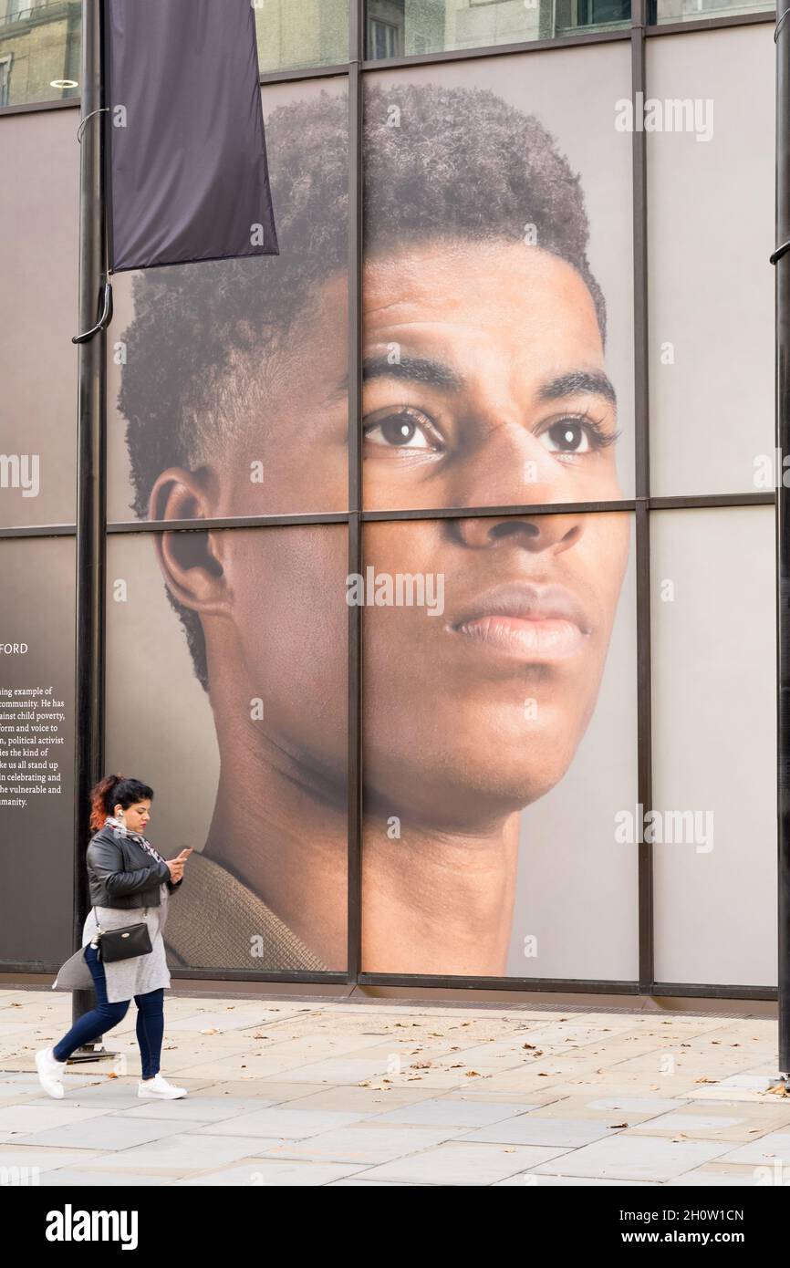 Portrait de Marcus Rashford, Manchester United et footballeur d'Angleterre, Londres Banque D'Images