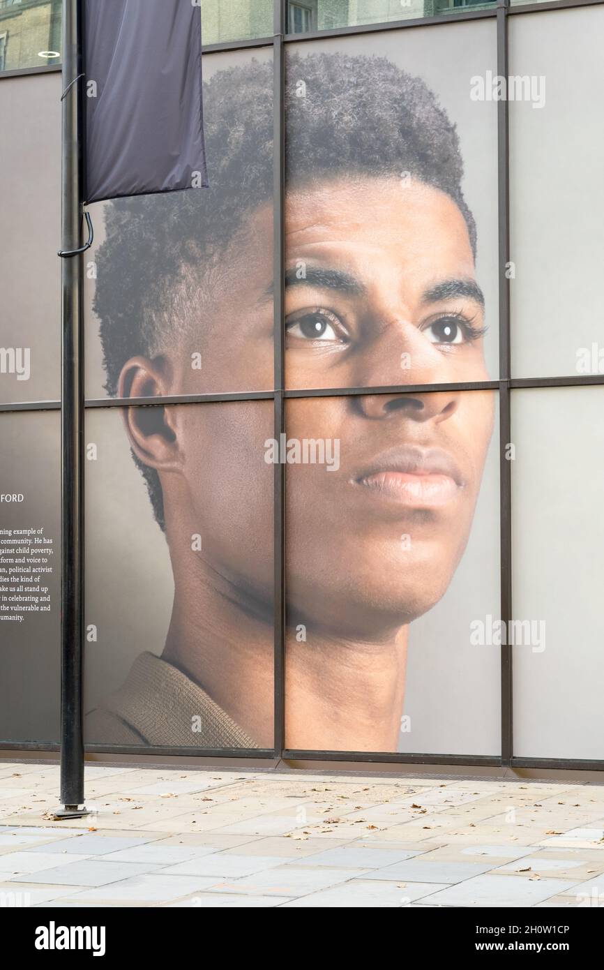 Portrait de Marcus Rashford, Manchester United et footballeur d'Angleterre, Londres Banque D'Images
