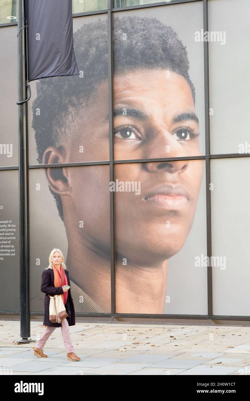 Portrait de Marcus Rashford, Manchester United et footballeur d'Angleterre, Londres Banque D'Images