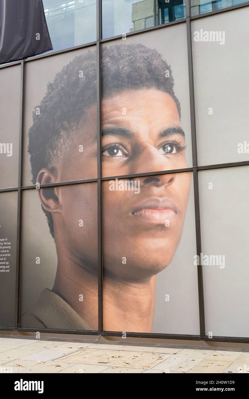 Portrait de Marcus Rashford, Manchester United et footballeur d'Angleterre, Londres Banque D'Images