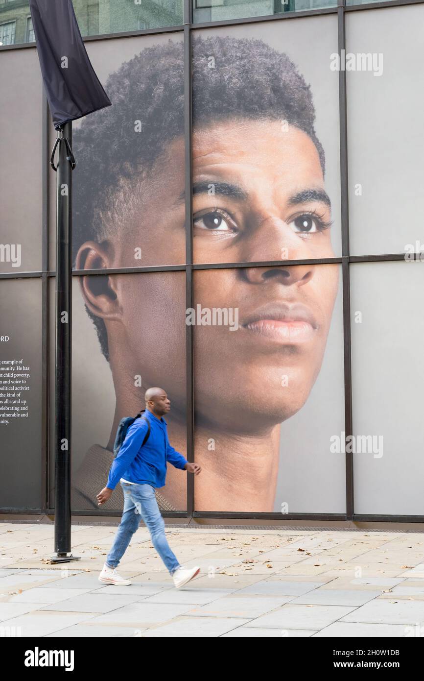 Portrait de Marcus Rashford, Manchester United et footballeur d'Angleterre, Londres Banque D'Images