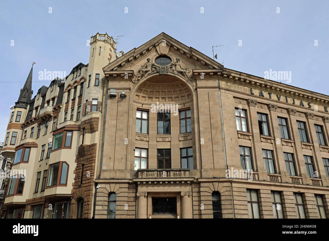 Lettonie immeuble de radio à la place du Dôme à Riga Banque D'Images