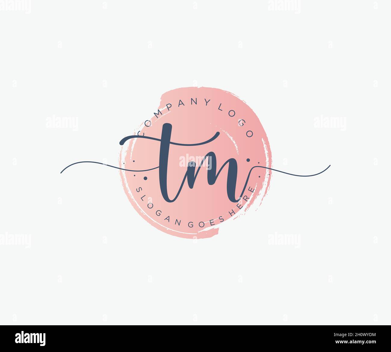 TM logo féminin.Utilisable pour les logos nature, salon, Spa, cosmétique et Beauté.Elément de modèle de logo Flat Vector. Illustration de Vecteur