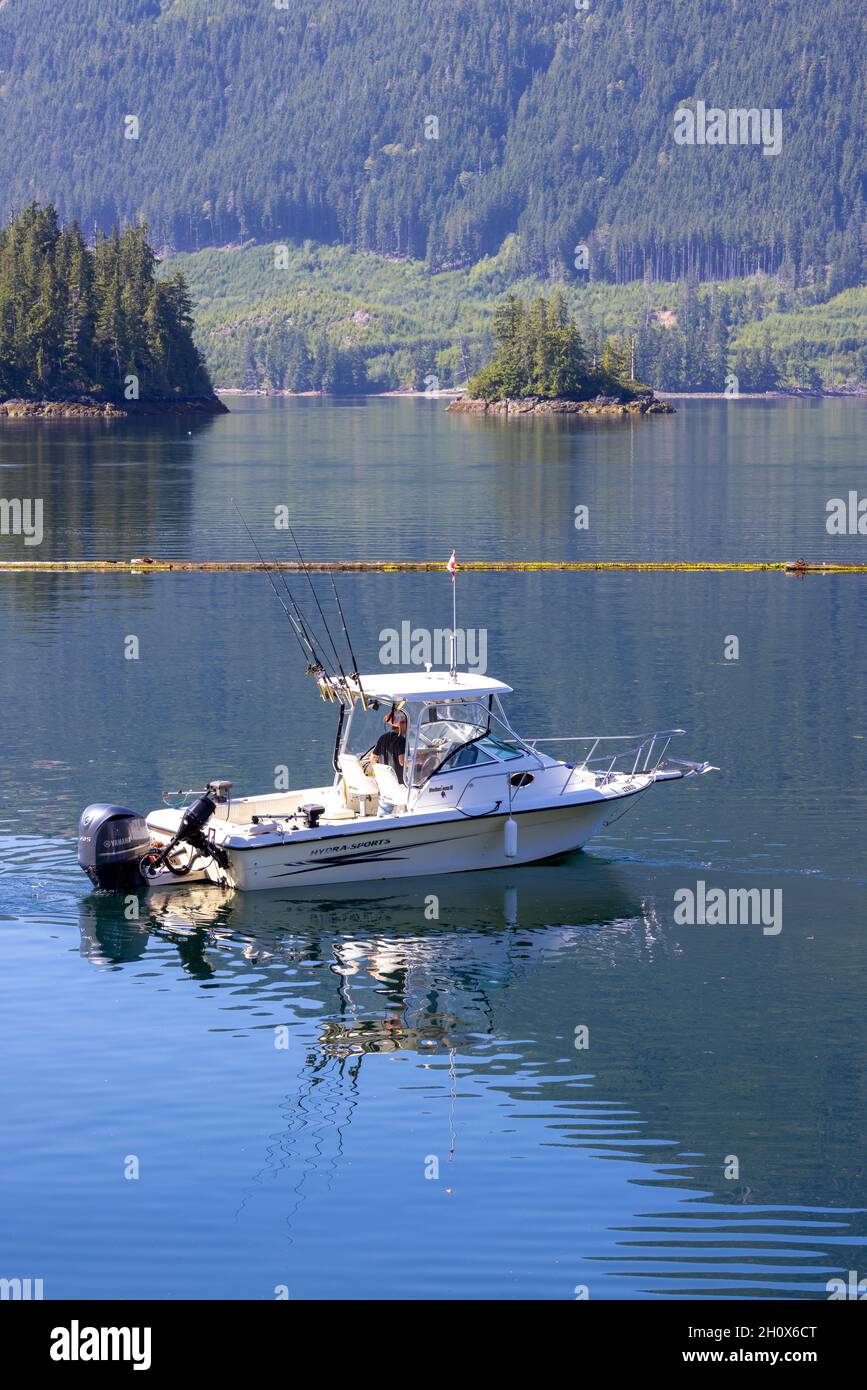 Rumble Beach Fishing Charters & Sight sight - Port Alice - Île de Vancouver, Colombie-Britannique; Canada Banque D'Images