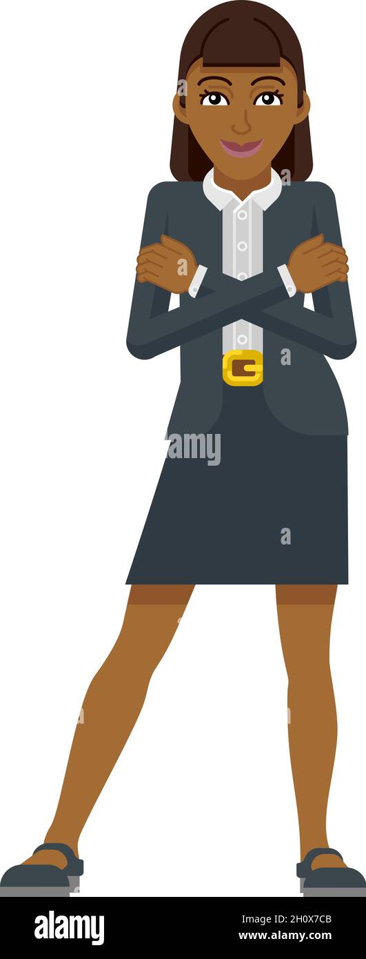 Femme d'affaires concept de mascotte Illustration de Vecteur