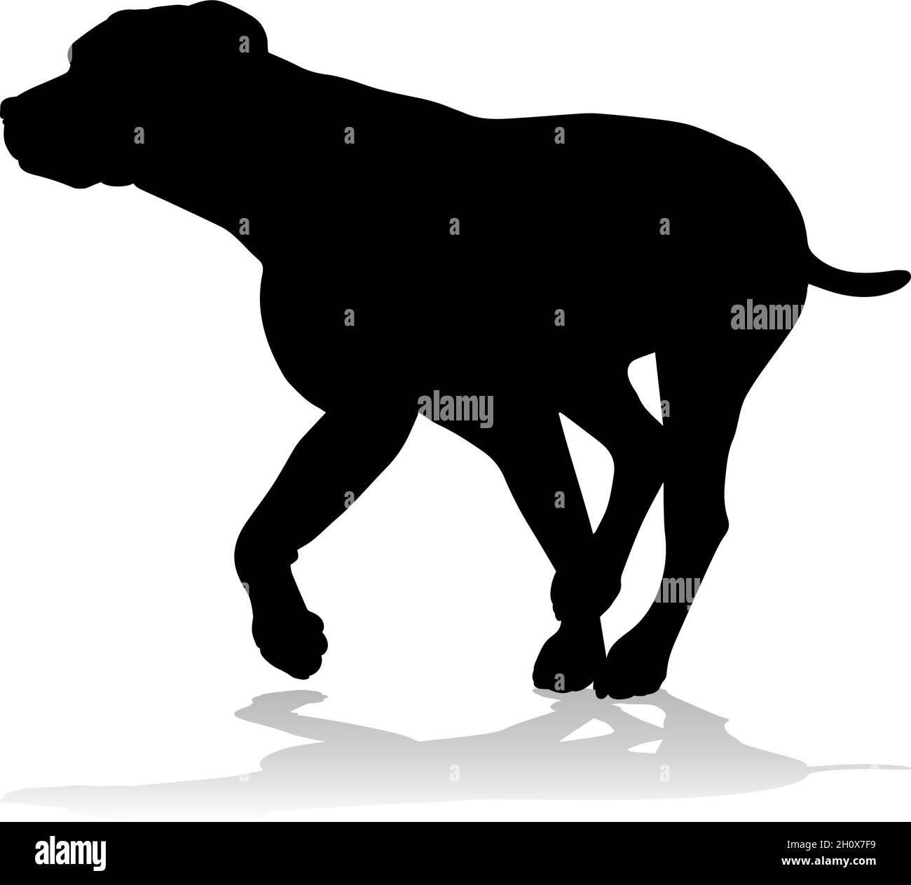 Silhouette chien Animal de compagnie Illustration de Vecteur