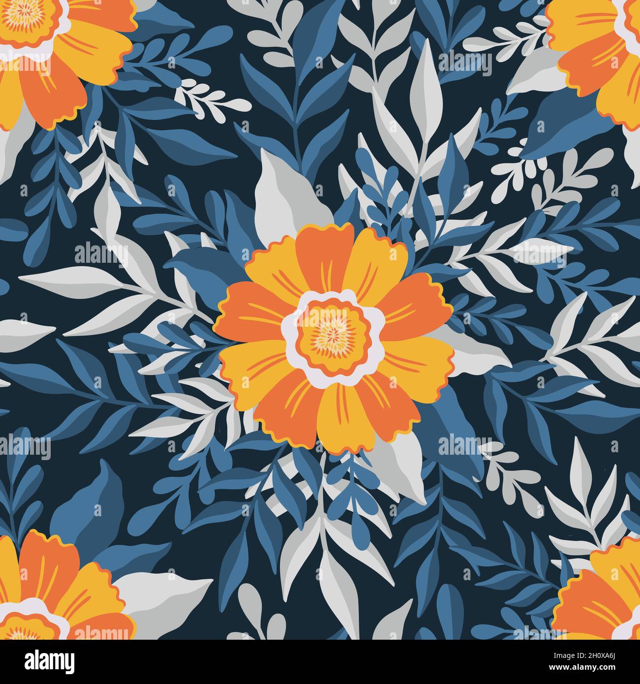 Motif fleuri sans couture.élégant motif floral.imprimé botanique. Imprimé mode. Illustration de Vecteur