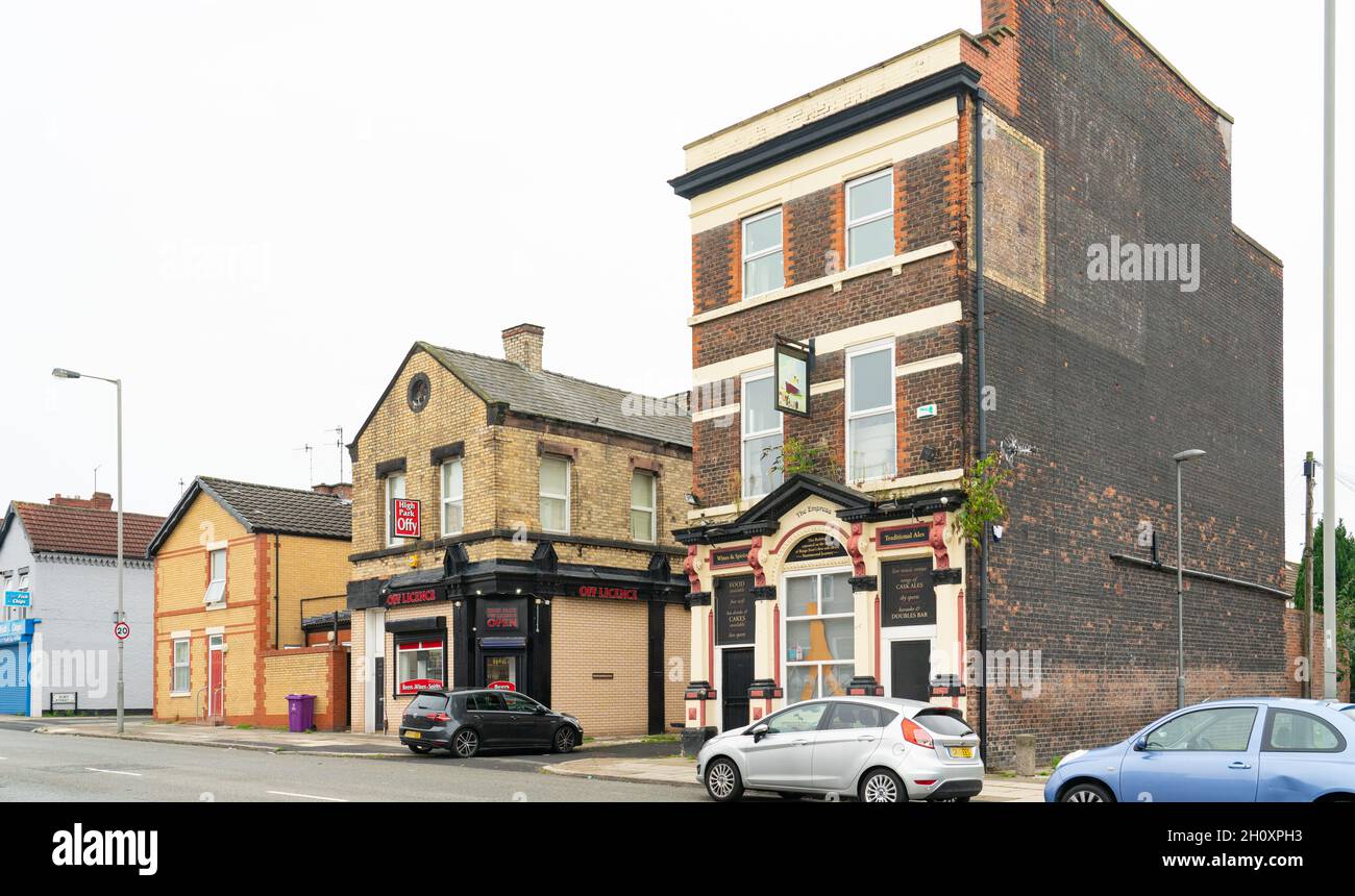 The Empress Pub, North Hill Street, Toxteth, Liverpool 8, utilisé sur le premier album solo de Ringo Starr.Pris en septembre 2021. Banque D'Images