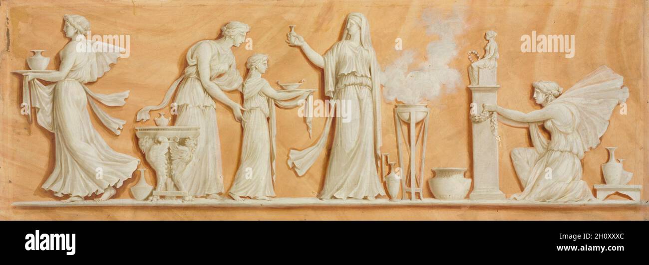 Peinture by Lippi Filippino, années 1790. Pierre Rousseau (Français, 1751-1829). Huile sur toile, sans cadre : 52 x 151 cm (20 1/2 x 59 7/16 po.). Banque D'Images