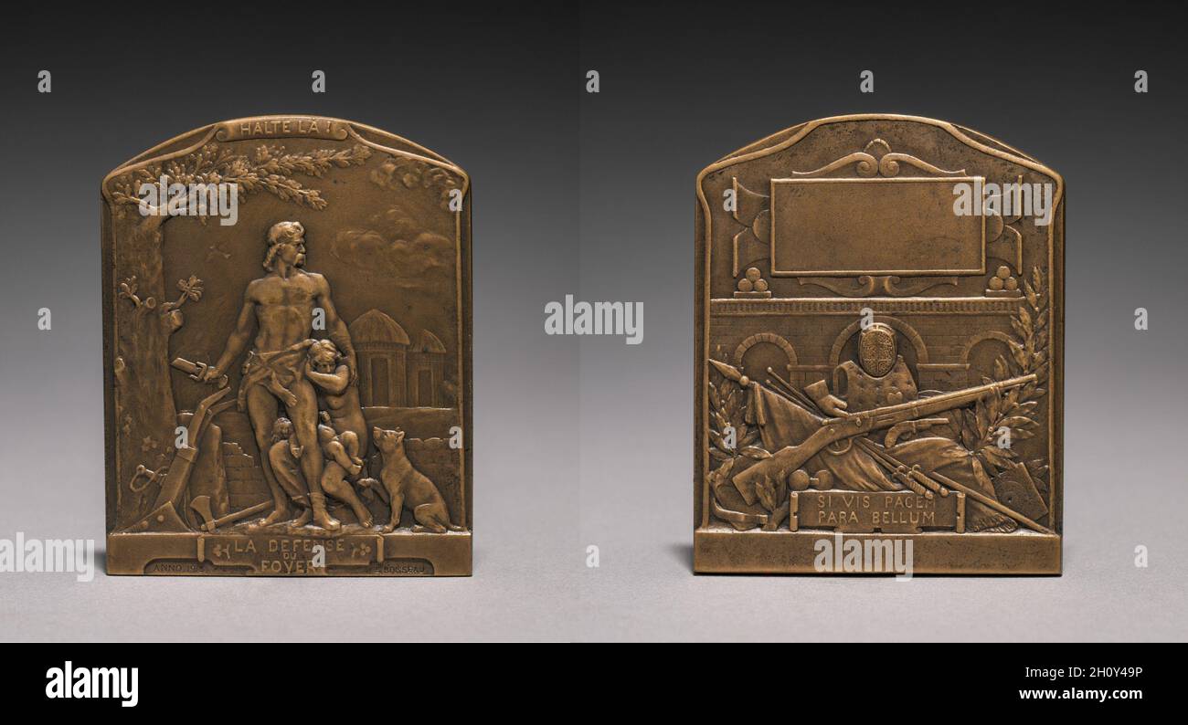 Médaille, 1914-1918. Emile André Boisseau (Français, 1842-1923). Bronze ; Total : 7 x 5,8 cm (2 3/4 x 2 5/16 in.). Banque D'Images