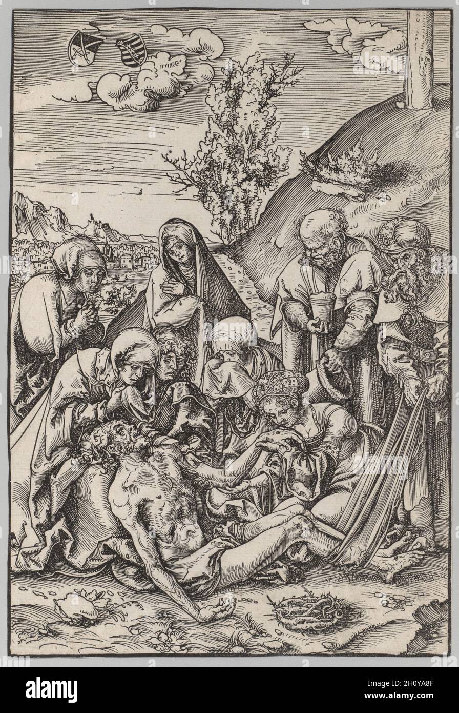 La passion : la lamentation, 1509. Lucas Cranach (allemand, 1472-1553). Gravure sur bois ; papier : 25 x 17,1 cm (9 13/16 x 6 3/4 in.). Banque D'Images