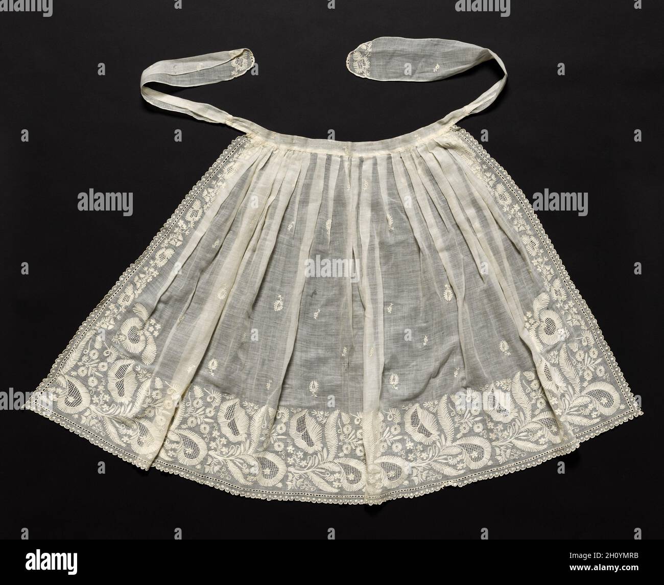 Tablier chasuble pour fille sans manches rouge -Broderie dauphins