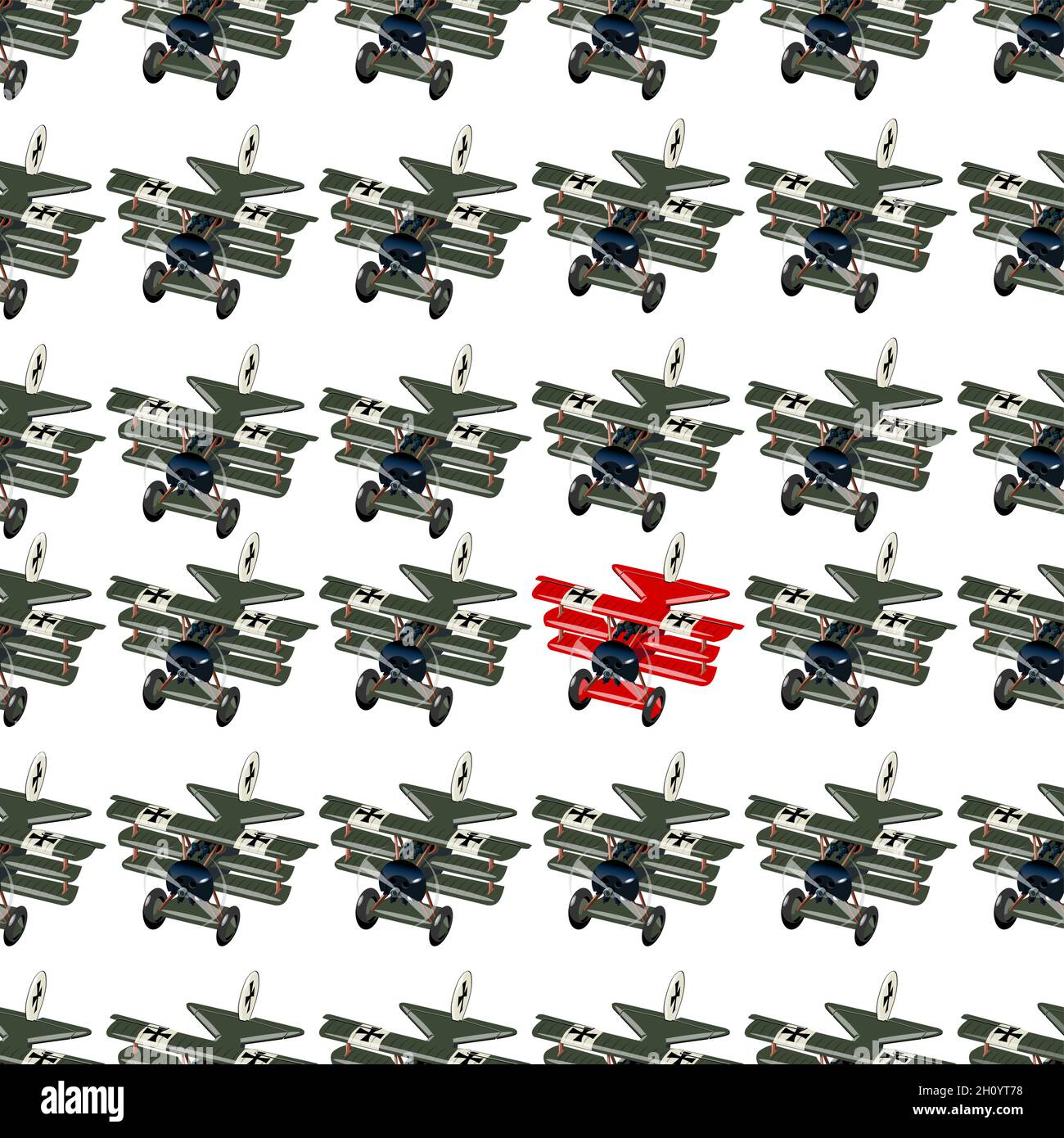 Un concept unique et différent avec des avions de chasse rétro de dessin animé.Motif sans couture.Format vectoriel EPS-10 disponible, séparé par des groupes et des calques avec t Illustration de Vecteur