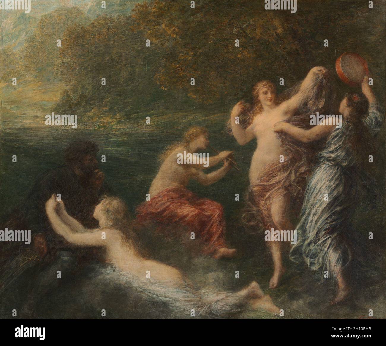 Tannhäuser, 1886. Henri Fantin-Latour (Français, 1836-1904). Huile sur toile, 123,5 x 139,5 encadrées : x 14 cm (48 5/8 x 54 15/16 x 5 1/2 in.) ; non encadrée : 86,4 x 103,3 cm (34 x 40 11/16 po.). Banque D'Images