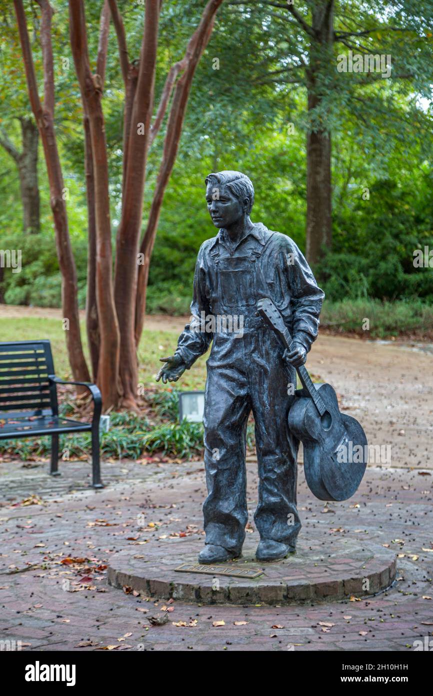 Elvis à 13 sculpture au Elvis Presley Birthplace and Museum à Tupelo, Mississippi Banque D'Images