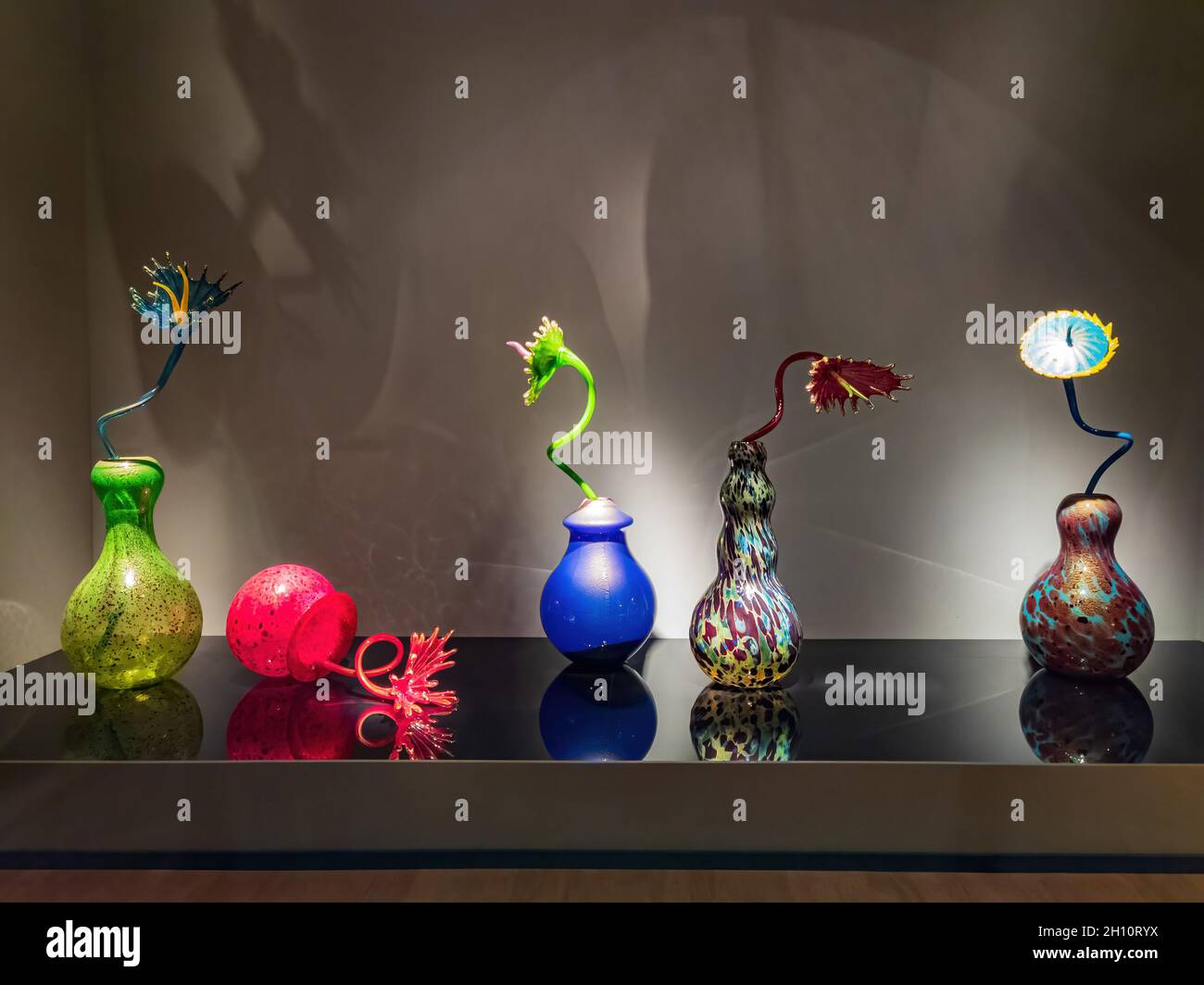 Oklahoma, 2 octobre 2021 - Dale Chihuly, The Collection exposition au musée d'art d'Oklahoma City Banque D'Images