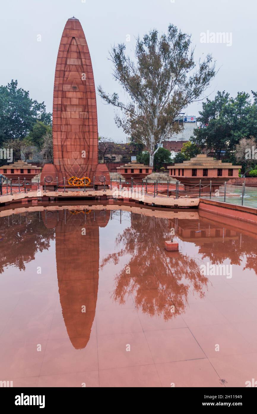 Mémorial du massacre de Jallianwala Bagh à Amritsar, dans l'État du Pendjab, en Inde Banque D'Images